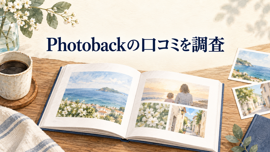 Photobackの口コミを調査！仕上がりとメリット・デメリットの結論を示す手書き図解