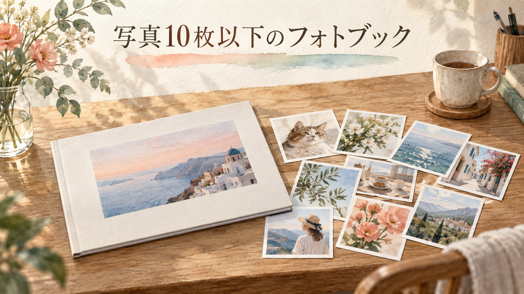 写真10枚以下のフォトブック作り！初心者向け少ない写真を活かす配置例の結論を示す手書き図解