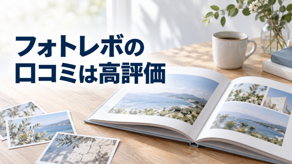 フォトレボの口コミは高評価！仕上がりとデメリットを実例で検証の結論を示す手書き図解
