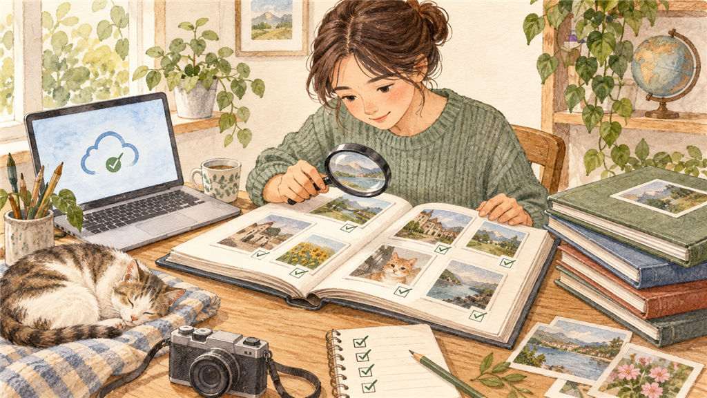 保存と完成確認で編集ミスを防ぐの結論を示す手書き図解
