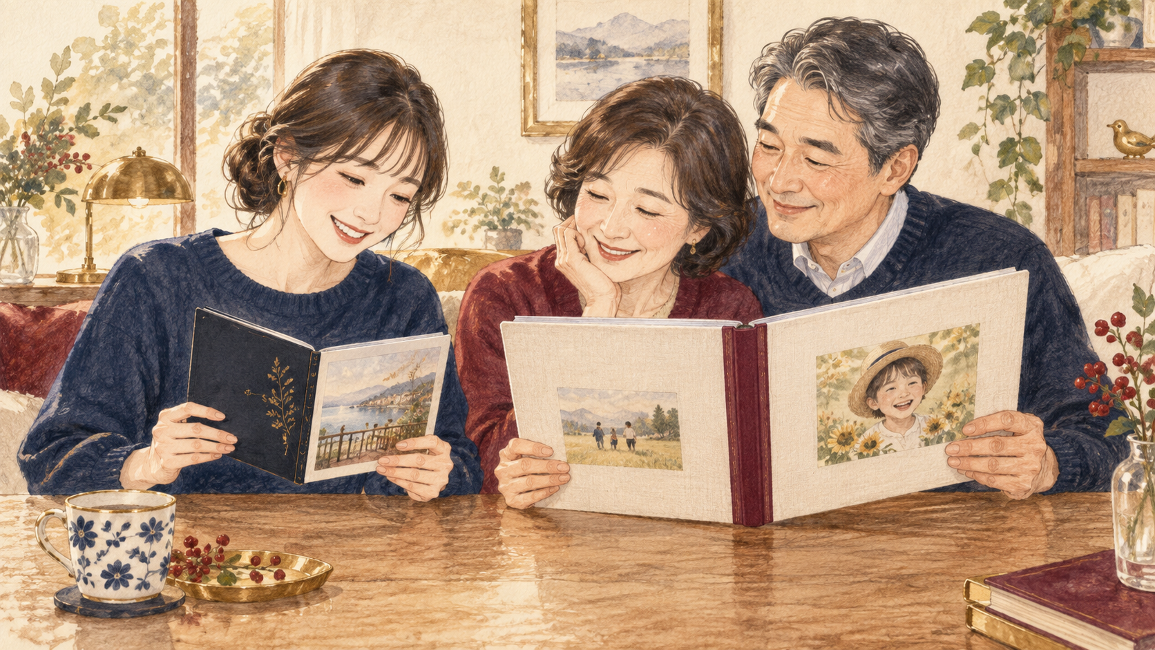 本人用と家族用を分けて選ぶの結論を示す手書き図解