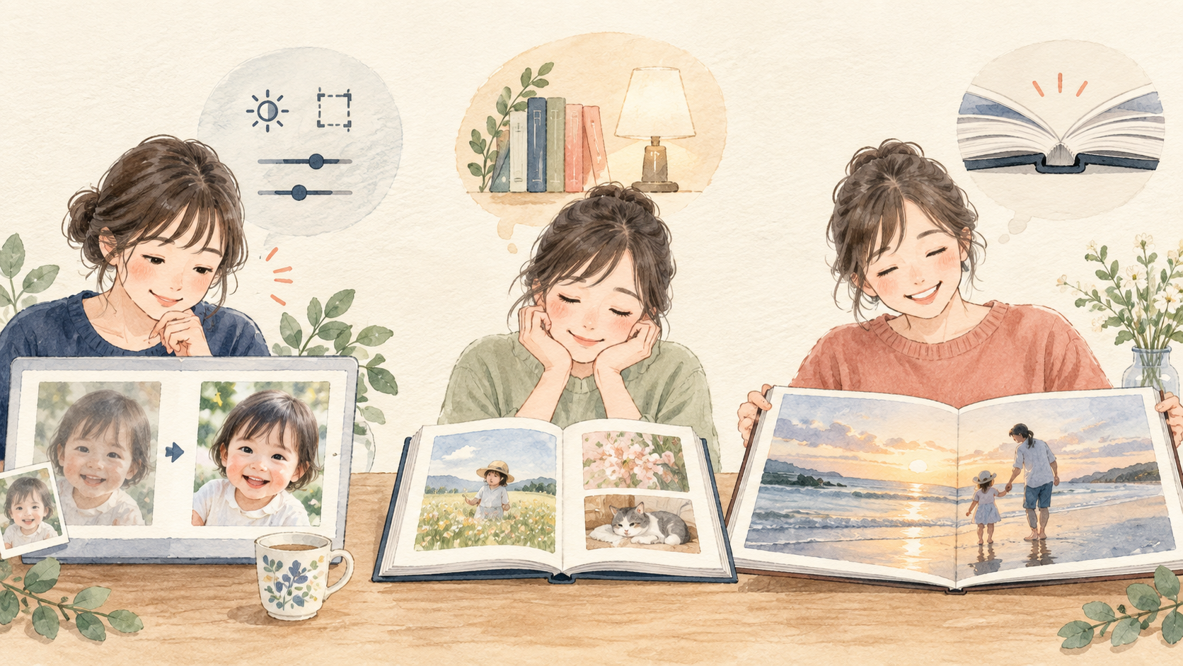 初めてのサービスを3社から選ぶの結論を示す手書き図解